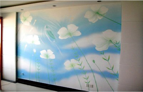 建水画墙绘怎么画好白云的蓬松感？