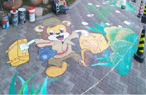 建水夏季画地面彩绘会遇到的问题