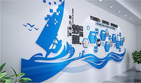 建水海浪主题文化墙如何设计？