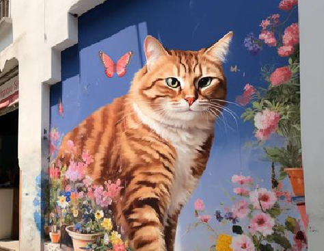 建水自己绘制有个性的手绘墙