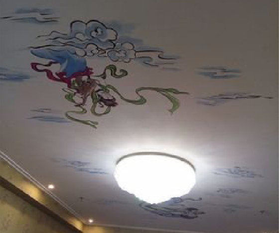 建水如何快速绘制天花板上的手绘墙？